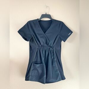 Cherokee Mock Wrap Maternity Scrub Top